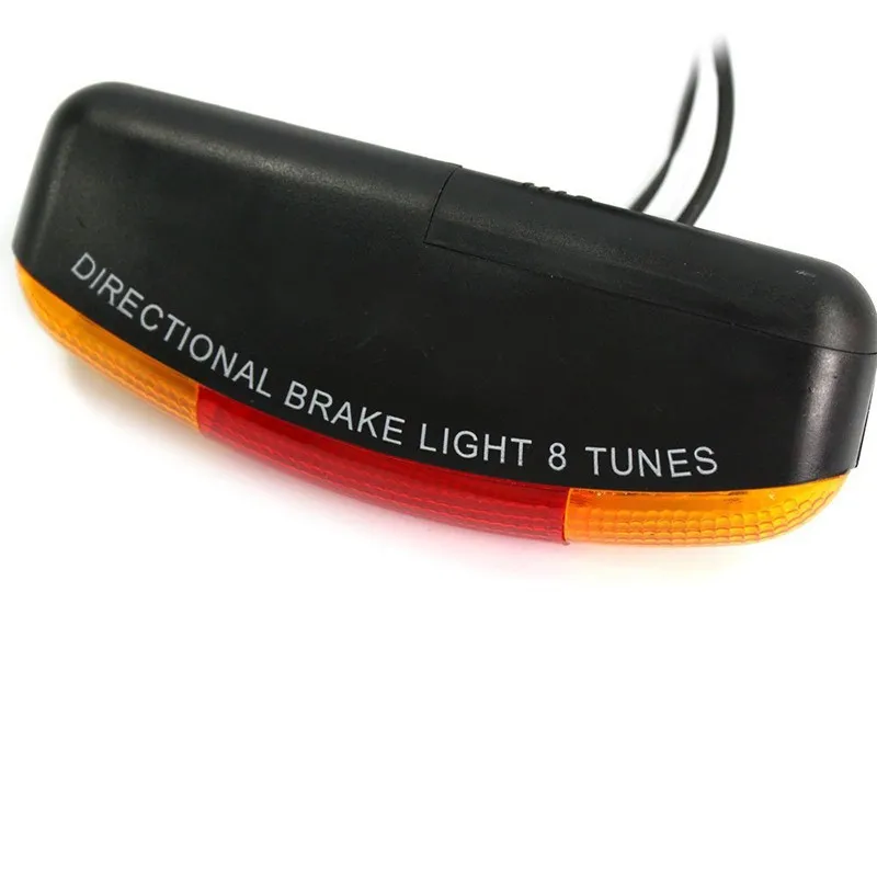 Universal 7LED Super Bright Bike Bicycle Cycling Stop Brake Light Turn Signal Night Lamp 8-tune Horn Safety For Cycling #83305