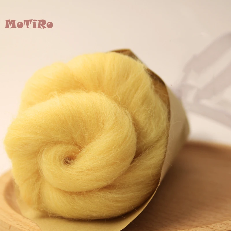 

MoTiRo,1 Color/Set,Solid Color Poked Wool Felt,Yellow System Pattern,Non-Finished Wool Felt For DIY/Needlework/Felting/Handmade