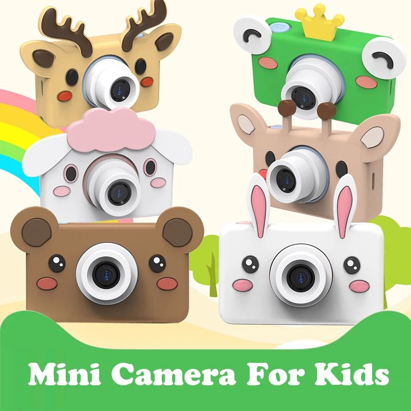 

Kids Camera Toys 24.0MP HD Mini Cartoon Digital Camera Language Switching Timed Shooting Face Detection Camcorder Birthday Gifts