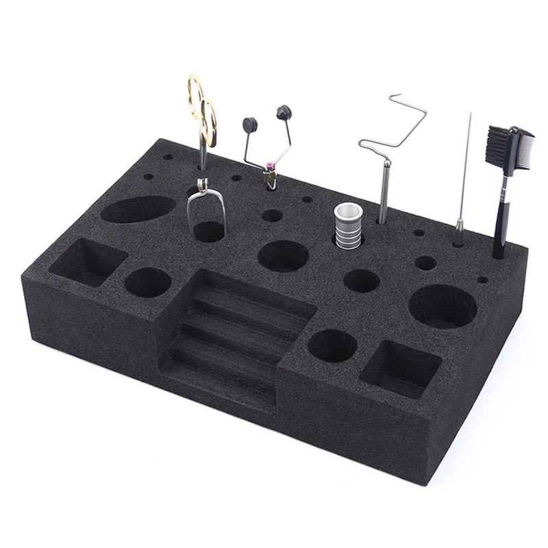 

25.5*15.5*5cm New EVA Tools Organizer Fly Fishing Station Accessories Holder Fly-tying Making Storage Fishing Tools Base