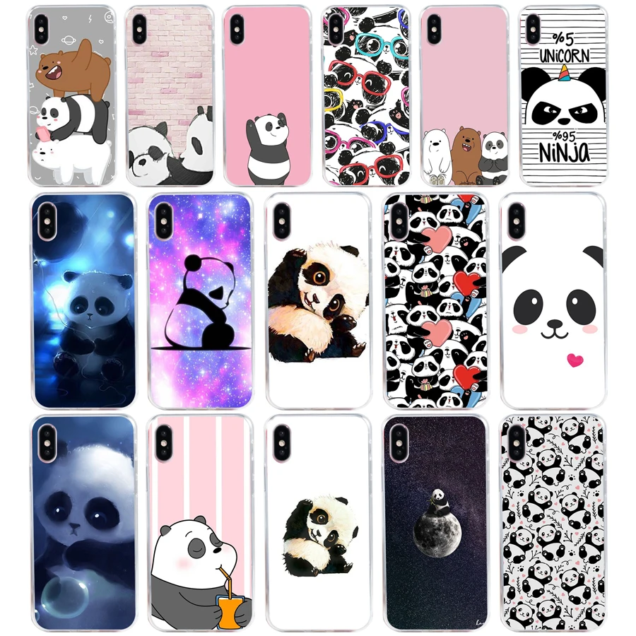 

159 ZX Panda Soft Silicone Phone Cases Cover for Iphone X xr xs max Coque Fundas