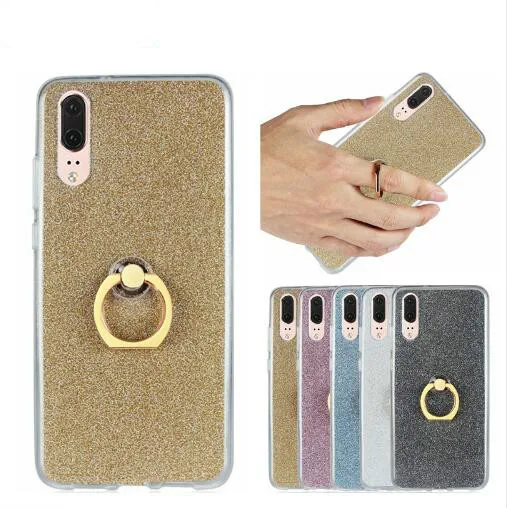 

Adtismark For HUAWEI P20 Case Back Clear Cover Soft TPU Rings Bling Clear Transparent Covers For HUAWEI P20 Pro Lite Case
