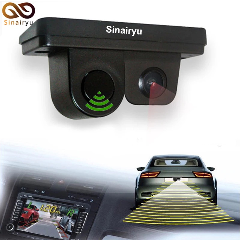 

Promotion! 2 in 1 Car Parking Assist System, Car Rear View Camera & Parking Sensor For Car Monitor Good Quality Easy Install