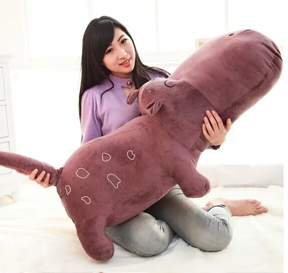 

size 120 cm Large hippopotami stuffed plush doll sleeping pillow  large plush toy cloth PP Cotton baby child birthday gift