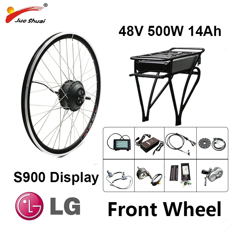 48 в 500 Вт моторное колесо Электрический мотор для электровелосипеда Bicicleta для велосипеда бесщеточный мотор-концентратор комплект для переоборудования электрического велосипеда для электровелосипеда - Цвет: S900 14Ah LG