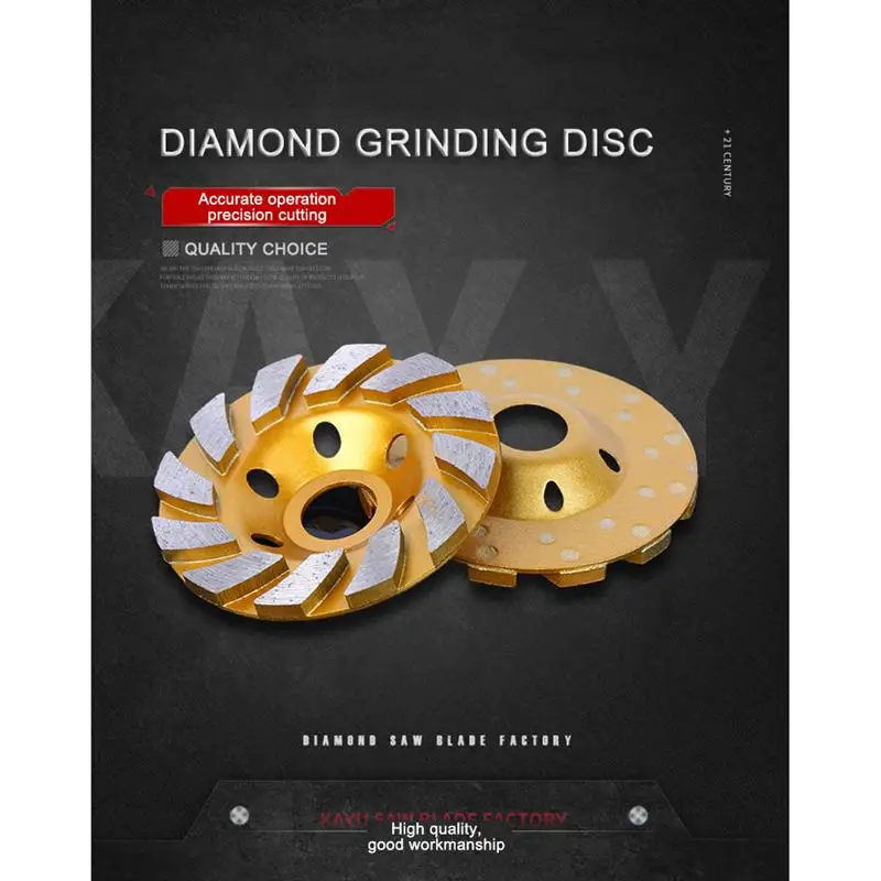 Diamond Wheel Diamond Segment Grinding Wheel Grinder 4 Inch 3600R Disc Diamond Grinding Cup Wheel Cutting Disc Concrete Stone