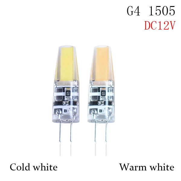 1 шт. G4 G9 E14 лампа AC/DC 12 V AC220V 9 Вт 6 Вт COB SMD светодиодные осветительные приборы заменить галогенные Прожектор люстра - Испускаемый цвет: G4 6W 1505 DC12V