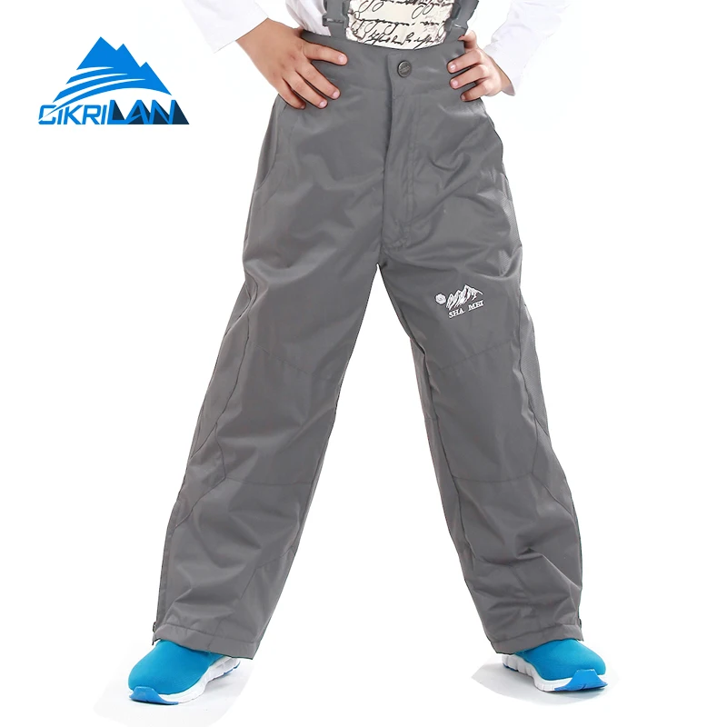 

New Winter 2in1 Kids Outdoor Hiking Camping Trousers Windproof Waterproof Snowboard Ski Pants Boys&girls With Detachable Straps