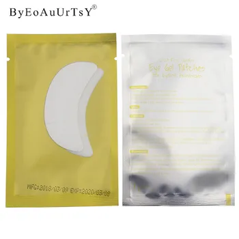 

Golden Eyelashes Paper Patches 50pairs/lot Tips Sticker Wraps Lint Free Gel Eye Pads 2.8*5.8cm Boat Shape Eyelash Extension