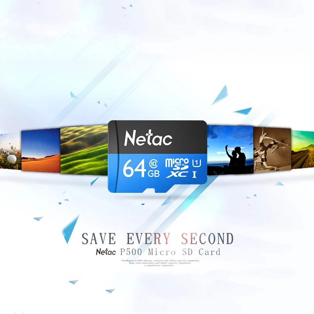 Флеш карта памяти Netac P500 класс 10 64 ГБ Micro SDXC TF|Карты памяти| |