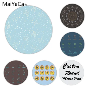 

MaiYaCa Hot Sales 12 Constellations Laptop Computer Mousepad Size for 200x200x2mm and 220x220x2mm Round Mousemats