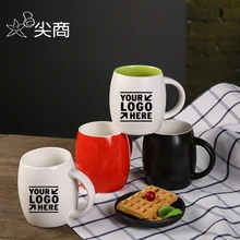 

Custom Printed Mugs Morden Style Ceramic Cup Milk Mugs Creative Coffee Porcelain Tea Cup With Handle Printed Coffee Mugs
