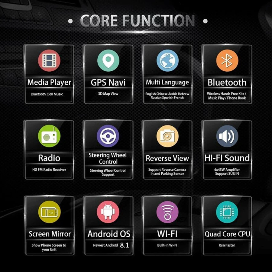 Sale 9"Auto radio Android 8.1 Touch Screen GPS Navigation Car Stereo for VW Golf Polo Skoda(See the details page for specific model) 18