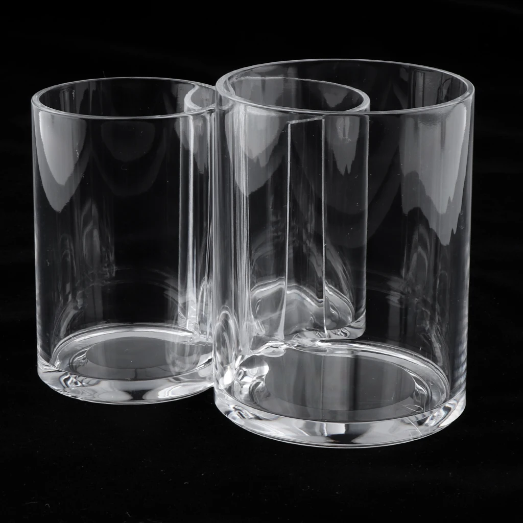 Acrylic Brush Holder Cosmetic Kits Cup, Transparent 3 Styles Optional 