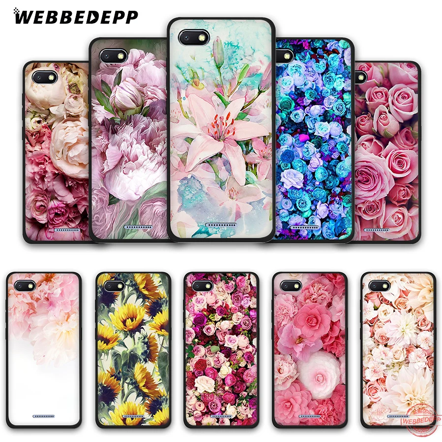 WEBBEDEPP пион Sunflowe Роза Маргаритка растения цветок мягкая искусственная для Redmi Note 8 7