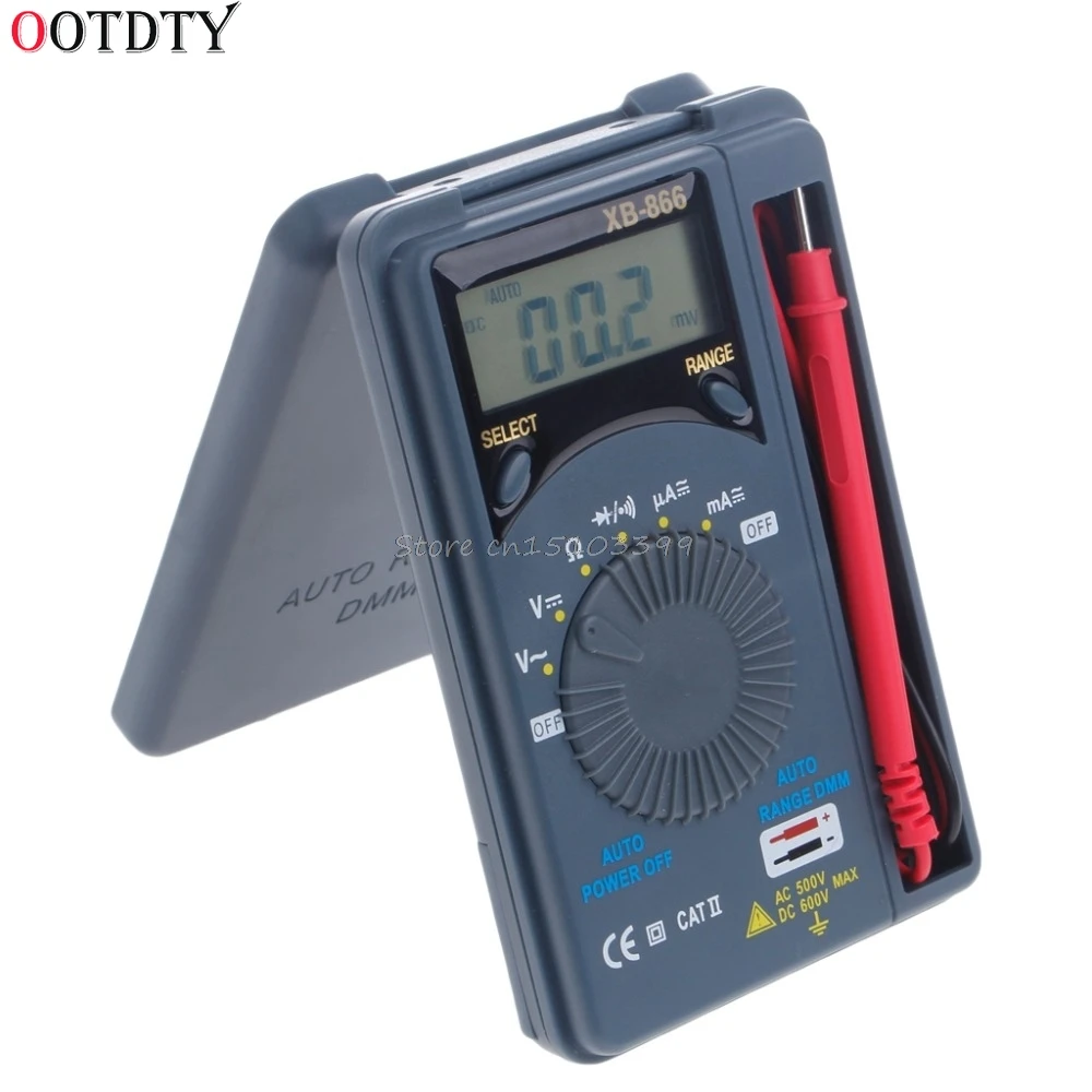 

OOTDTY XB866 Mini Auto Range LCD Voltmeter Tester Tool AC/DC Pocket Digital Multimeter Capacimetro Rlc Meter Test Drop Ship