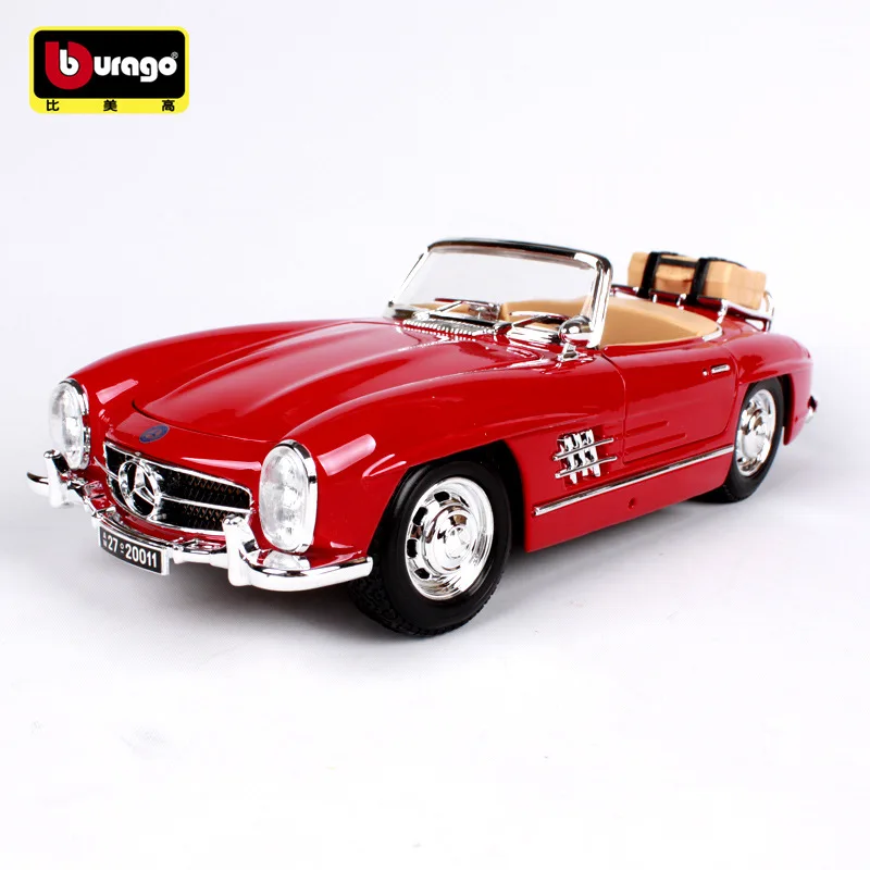 

1:18 Die cast Collection Craft mkd3 Children Vehicle Toys 1957 for Benz 300 SL Fiat Buggati alloy Vintage Car Model JAGUAR