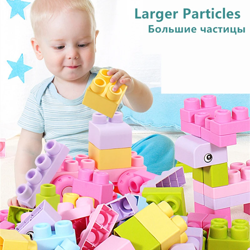 

Large Particles Baby Soft Rubber Building Blocks Can Bite High Temperature Boiled Baby Children Toys