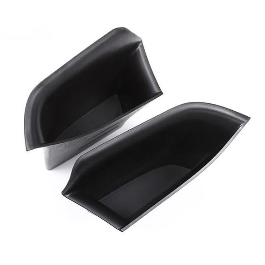 

YAQUICKA For BMW 5 Series G30 2018 Car Front Door Storage Box Holder Container 2Pcs/set ABS Black
