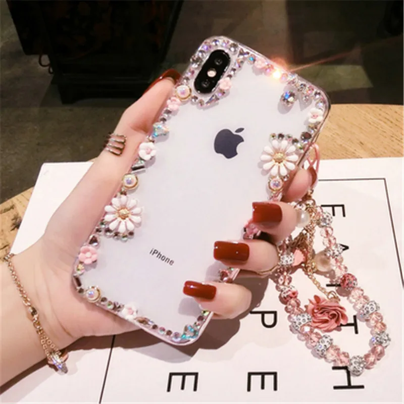 

Rhinestone Clear Case For Huawei Honor 8 9 10 20 Lite V10 V20 7X 8X Nova 2 3 4 5 Transparent Cover Cases