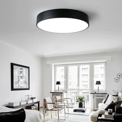 

Modern Minimalism Matte Black White Cubar Design Led Ceiling Lights Acrylics Shades Dining Room Bedroom Dimmable Ceiling Lamps