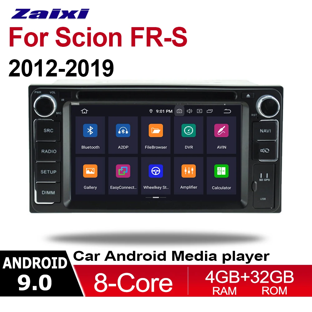 

ZaiXi 2 Din Car Multimedia Player Android 9 Auto Radio For Scion FR-S 2012~2019 DVD GPS 8 Cores 4GB+32GB Bluetooth HD Screen