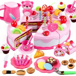 Подарок для дети новорожденный ребенок забавно играть дома моделирование Кухня разрезание торта ко дню рождения кухонная игрушечная еда