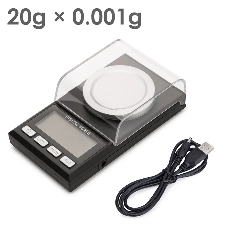 20g x 0.001g 0,001 г высокоточные цифровые ювелирные изделия Алмазные Весы с точностью в миллиграммах портативный мини лабораторный вес Алмазный медицинский ЖК-электронный баланс - Цвет: 20g x 0.001g