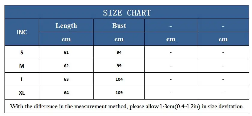 Tie Wrap Size Chart