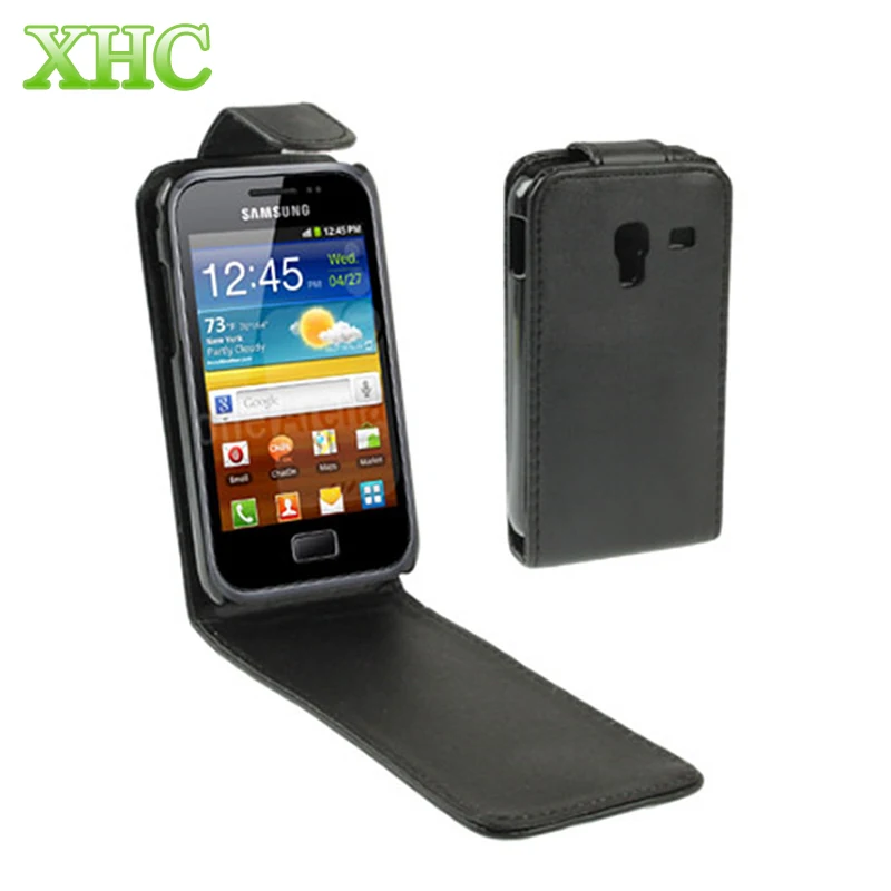 Вертикальный кожаный чехол книжка для Samsung Galaxy Ace/Plus/S7500 (черный)|case for samsung galaxy|case