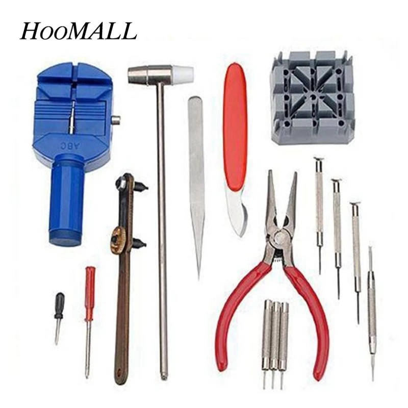 Hoomall 16PCs/Set Professional Watch Repair Tools Kits Clock Opener