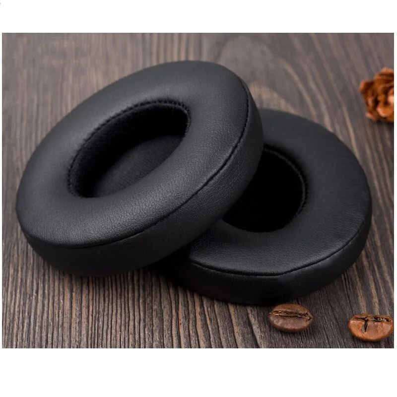 Premium Leather Headphone Earpads - Replacement Foam Cushion Covers (2 Pairs)