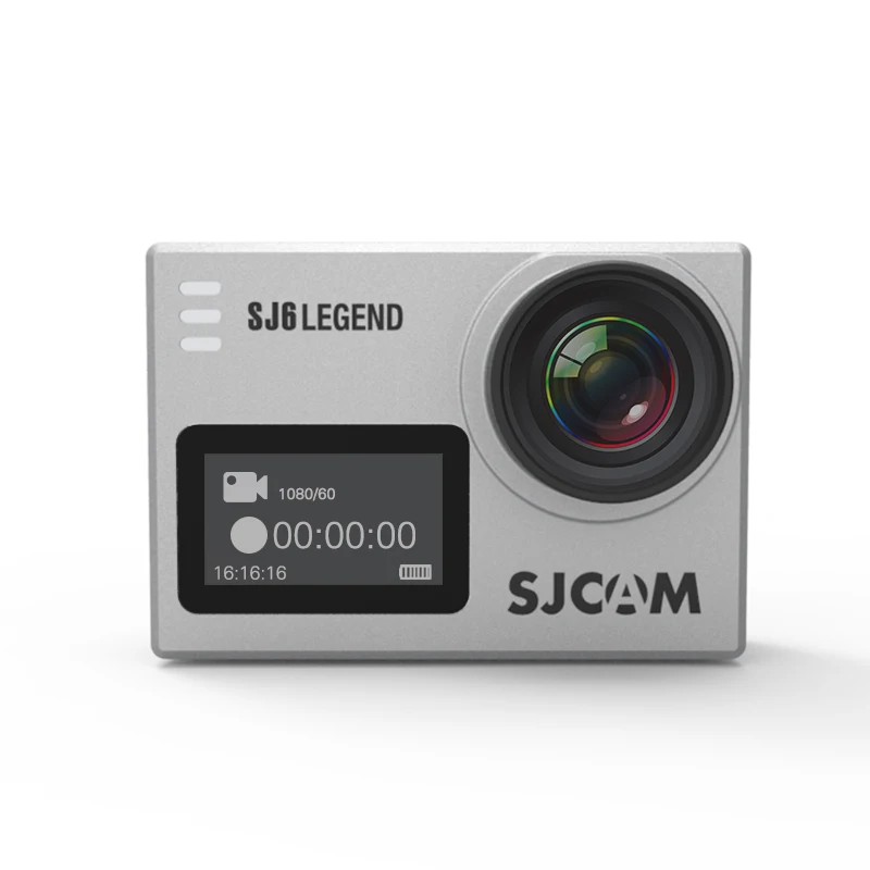 SJCAM SJ6 Legend 4K 24FPS Удаленная Экшн-камера 30 м водонепроницаемая Спортивная DV 2,0 с сенсорным экраном шлем Camcoder с аксессуарами - Цвет: silver