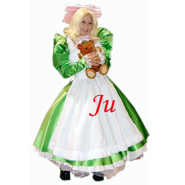 

Sexy Sissy Maid Satin Dress Lockable Uniform Cosplay Costume Tailor-made[CK091]