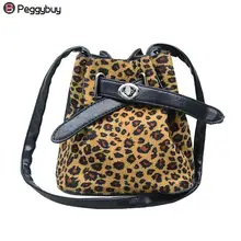 Детская сумка ведро с леопардовым принтом Crossbody сумка ведро сумки женские PU Сумки дорожный футляр