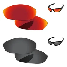 Черный и огненный красный 2 пары Поляризованные Сменные линзы для монстров очки для собак рамка UVA и UVB Защита