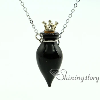 

cone aromatherapy necklace wholesale perfume necklace aromatherapy necklace diffuser pendant empty vial necklace