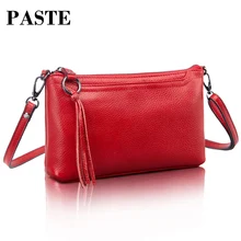 Модная Повседневная натуральная коровья кожа женская сумка через плечо для отдыха женская сумка на плечо однотонные кисточки Повседневный клатч