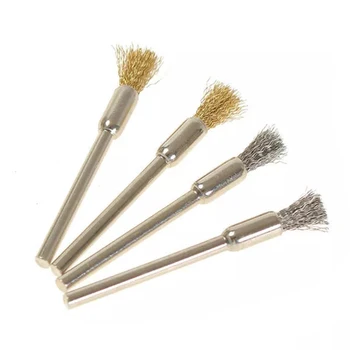 

24pcs/set 1/8" (3mm) Shank Brass Wire Brush Fits For Dremel Rotary Tool Accessory
