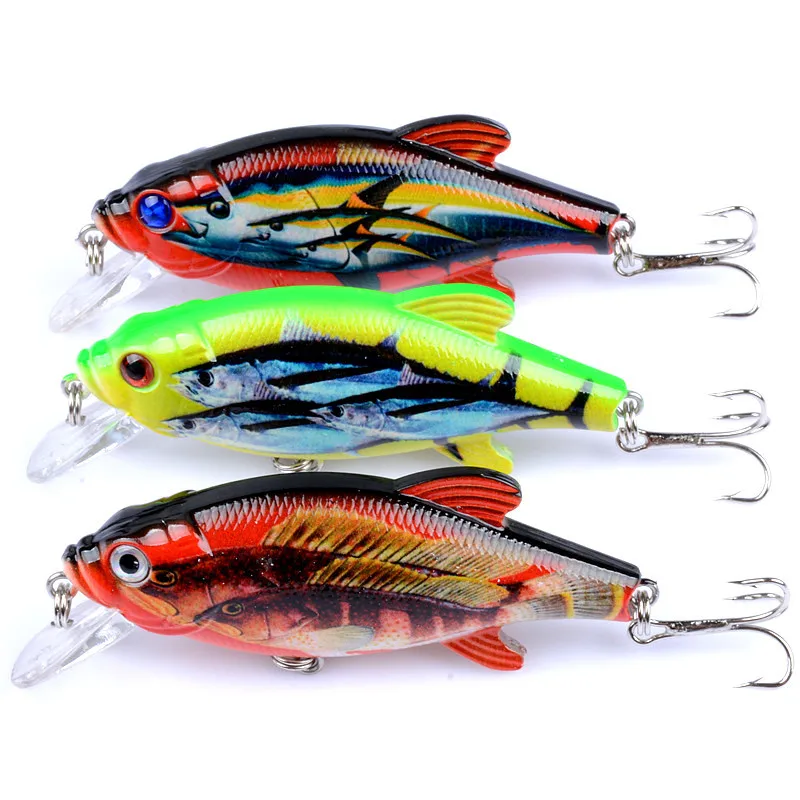 

2018 New Minow Lure Fishing Baits 3 Color 8cm 10.9g Painted Series Bionic Plastic Hard Bait