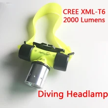 New Waterproof XM-L T6 2000lm LED Underwater 20m Diving Headlamp Headlight Dive Flashlight Head Light Lamp Torch