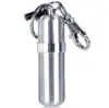 Mini portable 1 Piece Stainless Steel Fuel Canister kerosene oil FLUID can with key chain for lighters fuel pot for outdoor ► Photo 1/6