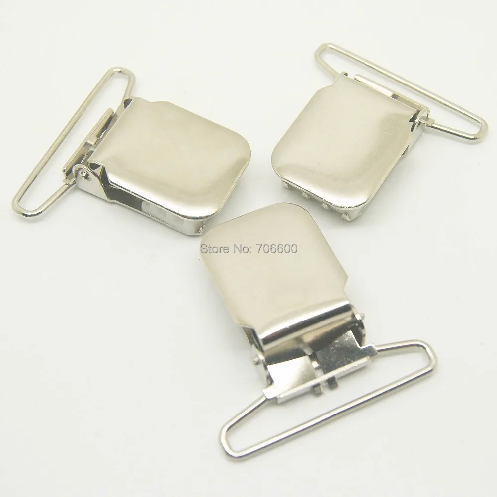 50pcs per lot Square shaped metal suspender clip with 40mm wholesale