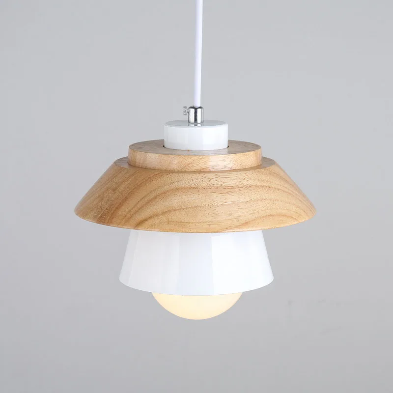 Nordic Drop Lights Solid Oak Wook Pendant Light Hanging Restaurant Pendant Lamp E27 E26 Socket Cafe Dining Pendant Light Indoor Lighting Fixture (24)