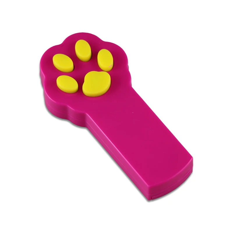 Rose Red Cat Paw Design Laser Toy Pet Dog Interactive Beam Automatic Red Laser Pointer Exercise Toy keeping your Pet Active and Healthy - Цвет: Rose Red