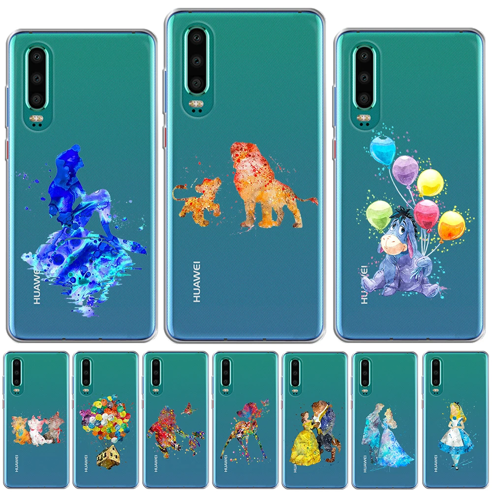 

Watercolor Tinkerbell Silicon Cover For Huawei P30 Lite P30 Pro Honor 10i 10 Lite 10 i View 20 Mermaid Deer Soft TPU Case