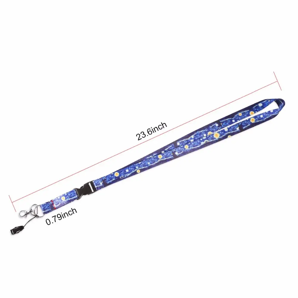 5-PCS-Novelty-Van-Gogh-Starry-Night-Lanyard-For-ID-Card-Holder-Pass-Gym-Mobile-Phone