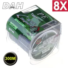 DAH Sniper8 Super Strong 300M 8 Strands Weaves PE Braided Fishing Line Rope Multifilament 15LB 20LB 30LB 40LB 50LB 65LB 80LB