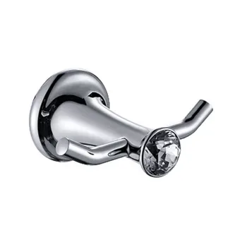 

Modern Bathroom Shower Towel Robe Hooks Zinc Alloy Chrome Polished Silver Wall Mounted Toilet Furnitures Bathroom Set GJKE3102