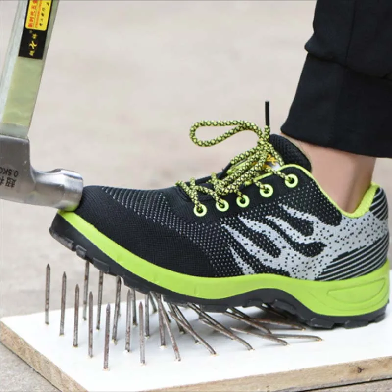 Camouflage steel toe shoes men's work boots breathable work safety shoes men's steel structure puncture construction safety boot